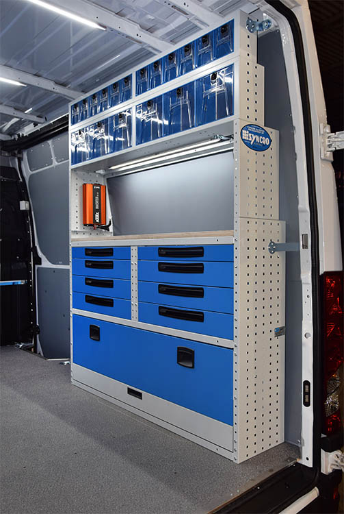 Daily con ripiano di lavoro e cassetti metallici o trasparenti Syncro Ultra Friuli