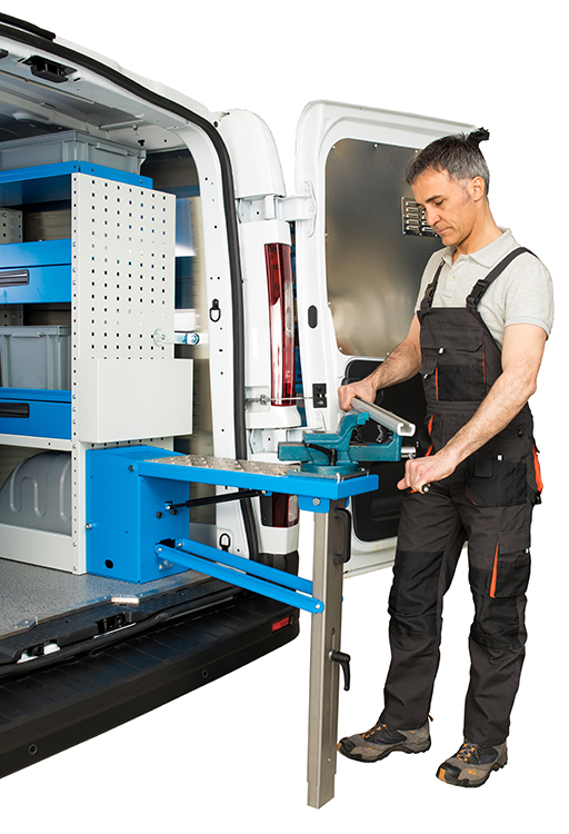 Portamorsa pieghevole completamente estratto con sostegno Syncro Friuli