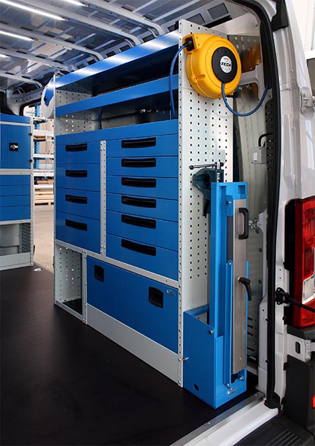 Avvolgicavo e avvolgitubo per furgoni Syncro Friuli