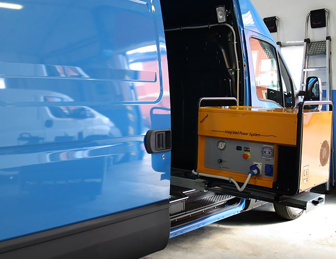 Macchina generatore compressore per furgone su slitta estraibile Syncro Friuli